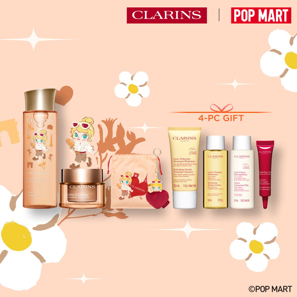 (Clarins x POP MART) Extra-Firming Treatment Essence and Cream Bundle