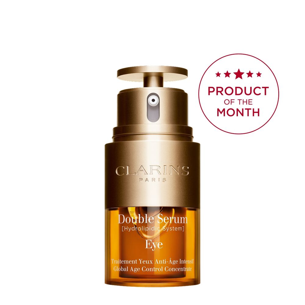 Double Serum Eye packshot with ingredients