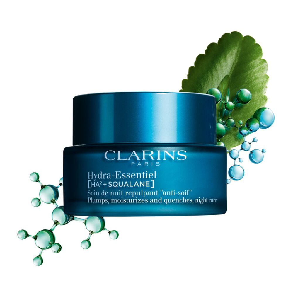 Hydra Essentiel Night Cream packshot with ingredient