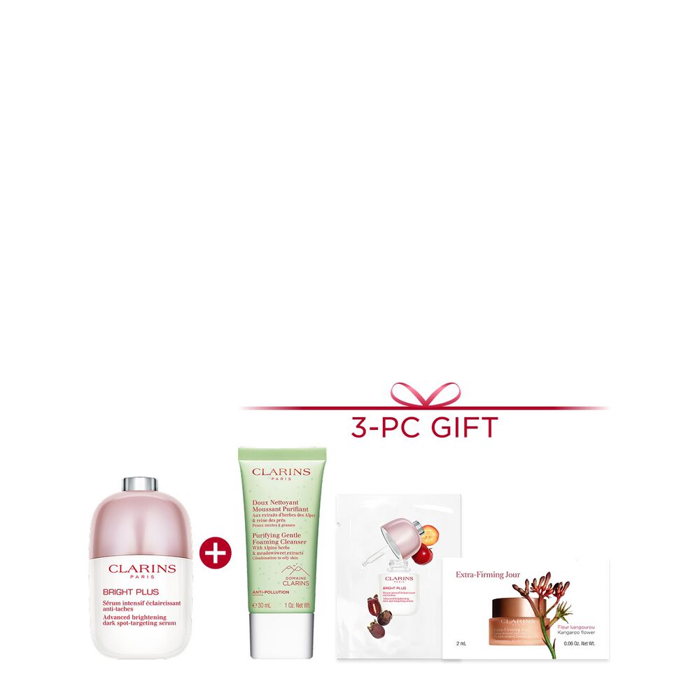 Bright Plus Serum 30ml packshot with ingredient