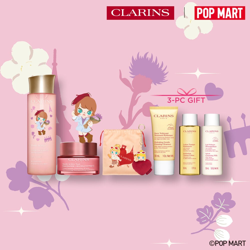 (Clarins x POP MART) Multi-Active Revitalising Treatment Essence and Night Cream Bundle