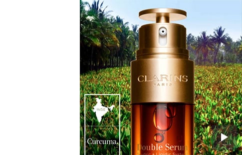 Which plant extracts are in Clarins Double Serum?